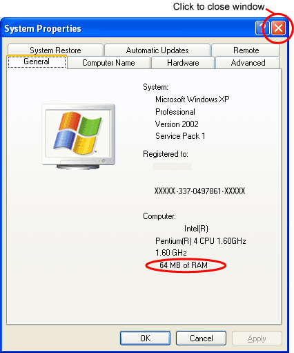 Свойства Системы Windows Xp