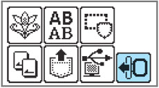 The screen for selecting the embroidery pattern type is displayed.