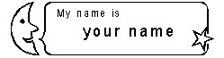 Name label - Moon Name label - Moon