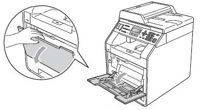 Open the MP tray 