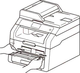 Slide manual feed slot paper guides