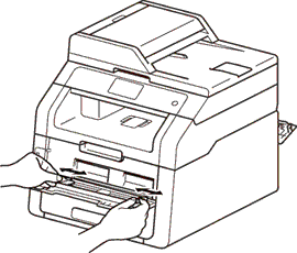 Slide manual feed slot paper guides