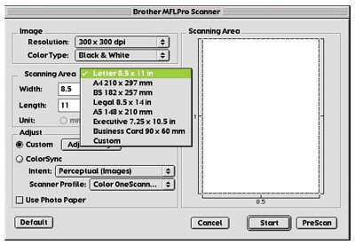 J'utilise un Macintosh. À quoi servent les réglages dans la fenêtre du  scanner?