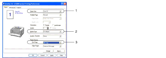 How Do I Print On Thick Paper Labels And Envelopes From The Mp Tray In Windows Applications Brother