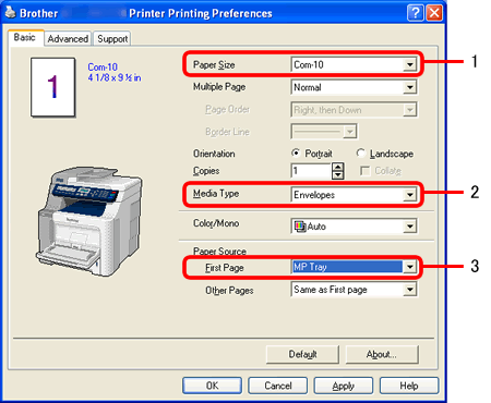 Comment procéder pour imprimer sur du papier épais, des étiquettes ou des  enveloppes depuis le bac MU, avec les applications Windows? | Brother