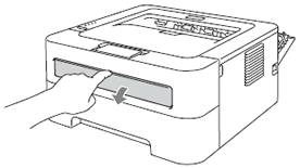 Open manual feed slot cover