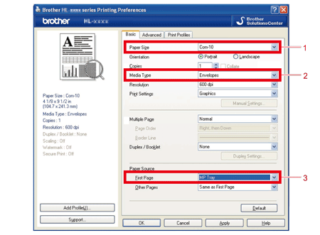 Windows printer driver