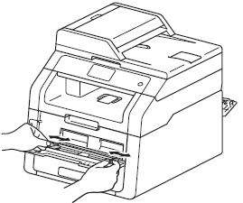 Slide manual feed paper guides 