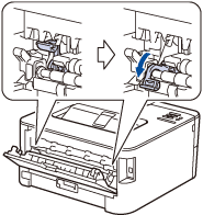 Pull down two green levers