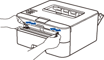 Slide manual feed slot paper guides to fit paper