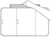 Open the manual feed slot cover