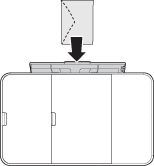 Load an envelop with the printing surface face up