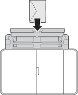 Load an envelop with the printing surface face up