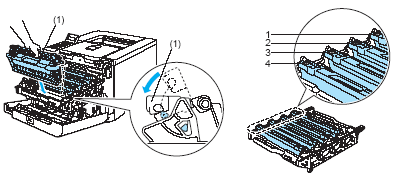 Slide the toner cartridge into the drum unit