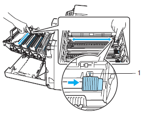 Clean the corona wire inside the drum unit