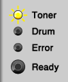 LED indication - REPLACE TONER