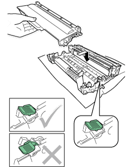 Put the toner cartridge into the drum