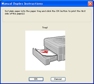 Manual duplex printing from tray 1