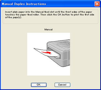 Manual duplex printing from manual feed slot