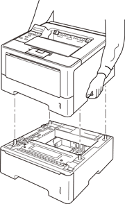 Printer op onderlade plaatsen