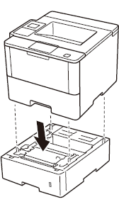 Place the machine onto the lower tray unit