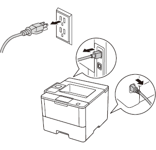 Remove all the cables from the machine