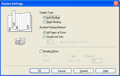 Duplex Type and Booklet Printing Method