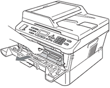 Take out the drum unit and toner cartridge assembly.