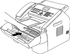 Put the new drum unit and toner cartridge assembly