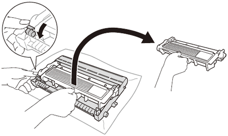 Take toner out drum