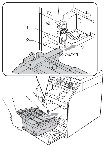 Slide the drum unit