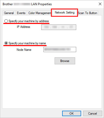 Funcția de scanare în rețea nu funcționează atunci când apăsați tasta de  scanare de pe panoul de control al imprimantei Brother. (Pentru Windows) |  Brother