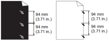 Probleem met de afdrukkwaliteit - Puntjes met een tussenafstand van 94 mm