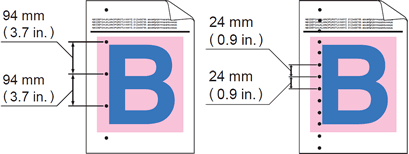 Colored spots at the regular intervals