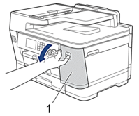 Öffnen Sie die Tintenabdeckung