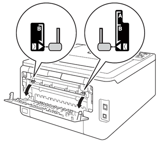 gray levers in the envelope position