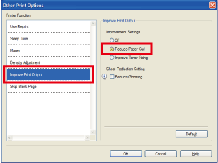 Select Reduce Paper Curl