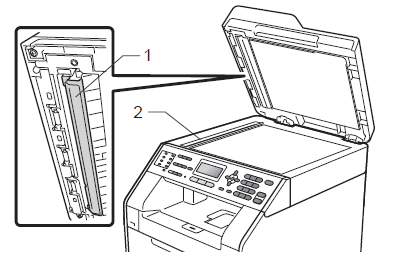 Cleaning the scanner in the ADF unit