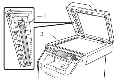 Cleaning the scanner in the ADF unit