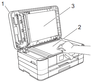 Clean scanner glass and white plastic