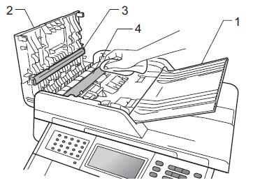 Cleaning the scanner in the ADF unit