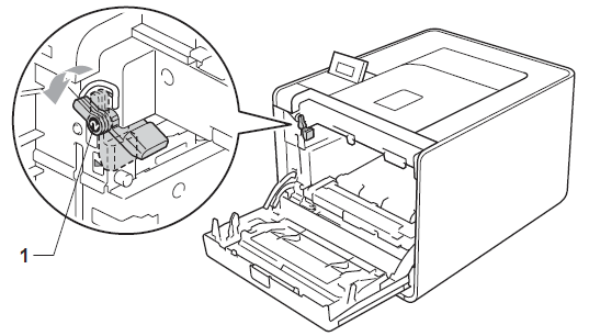 Checking the green lock lever position