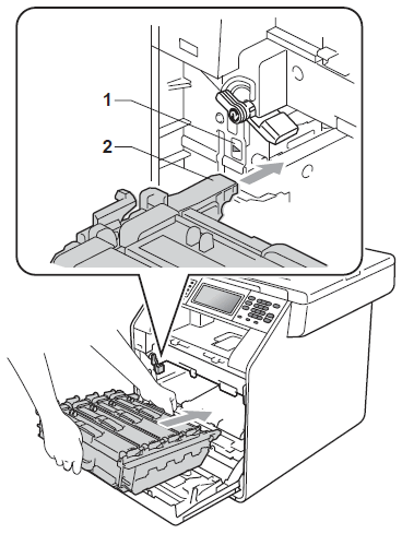 Sliding the drum unit