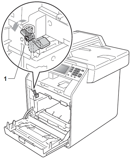 Checking the green lock lever position