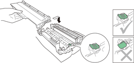 Put toner cartridge back into drum unit