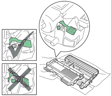 Tonercartridge terugplaatsen