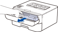 Remove the toner cartridge and drum unit assembly