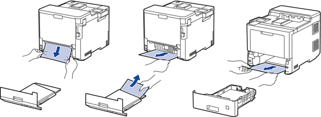 Paper is Jammed in the 2-sided Tray | Brother