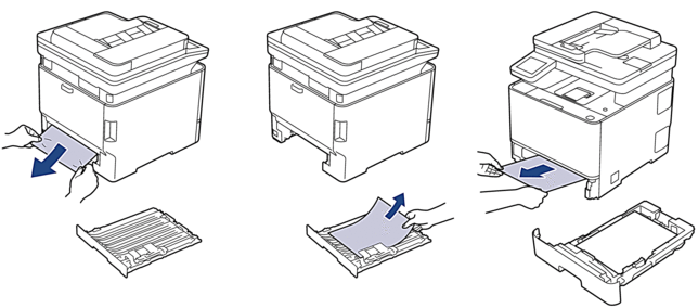 Paper is Jammed in the 2-sided Tray | Brother