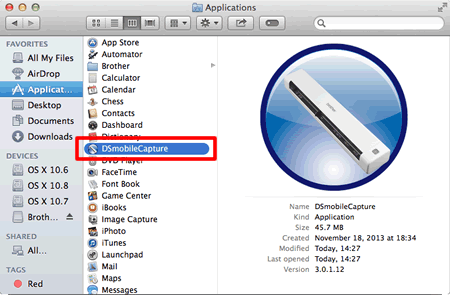 Désinstaller les pilotes scanner (Mac OS X 10.6 ou plus récent). | Brother